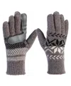Isotoner Women's Chenille Snowflake Touchscreen Gloves In Ash
