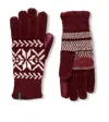 ISOTONER WOMEN'S CHENILLE SNOWFLAKES GLOVES IN BLACKBERRY