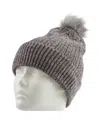 Isotoner Women's Classic Chenille Beanie With Cuff Pom In Ash
