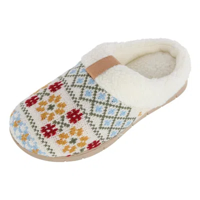 Isotoner Women's Heritage Fairisle Knit Hoodback Slipper In Multi