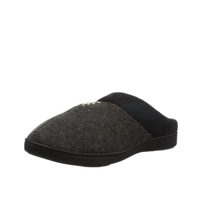 Isotoner Women's Marisol Microsuede Hoodback Slipper In Black