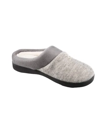 Isotoner Women's Marisol Microsuede Hoodback Slipper In Heather