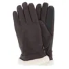 Isotoner Women's Microfiber Winter Glove With Button Detail In Silver