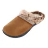 Isotoner Women's Microsuede Mallory Hoodback Slipper In Green