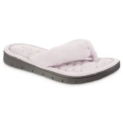 Pre-owned Isotoner Women's Recycled Aster Thong Slipper For Women In Purple