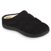 Isotoner Women's Recycled Microsuede Puffer Clog Slipper In Black In Black