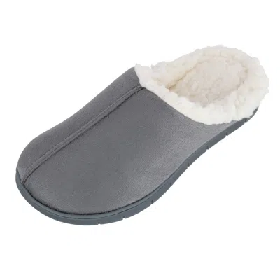Isotoner Women's Recycled Microsuede Rory Hoodback Slipper In Grey