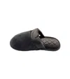 Isotoner Women's Recycled Microterry And Satin Eco Clog Slipper In Black In Grey
