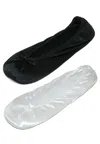 Isotoner Women's Satin Classic Ballerina Slippers (pack Of 2) In Black