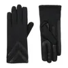 Isotoner Women's Smartdri Chevron Spandex Stretch Touchscreen Gloves In Black