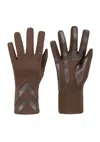 Isotoner Women's Smartdri Chevron Touchscreen Gloves In Brown In Brown