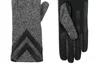 Isotoner Women's Smartdri Smartouch 3 Button Length Chevron Gloves In Black Heather In Black