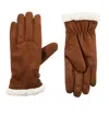 Isotoner Women's Smartdri Smartouch Microfiber Gloves In Cognac In Brown