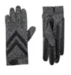 Isotoner Women's Smartdri Smartouch Spandex Shortie Gloves In Black Heather In Black
