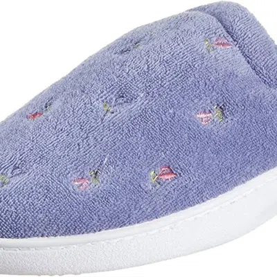 Isotoner Women's Terry Slip On Clog Slipper In Periwinkle In Blue