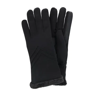 Isotoner Women's Touchscreen Chevron Winter Glove With Microluxe Lining In Black