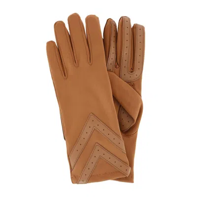 Isotoner Women's Touchscreen Spandex Winter Glove With Chevron Wrist In Multi