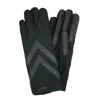 Isotoner Women's Unlined Leather Palm Small Driving Gloves In Black