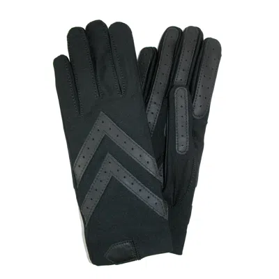 Isotoner Women's Unlined Leather Palm Small Driving Gloves In Black