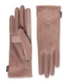 Isotoner Women's Water Repellent Stretch Microsuede Gloves With Quilted Chevron Wrist In Pink
