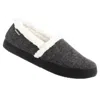 Isotoner Women‚äôs Microsuede Marisol Closed Back Slipper In Black In Black