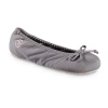 Isotoner Womens Ballerina Slippers In Gray