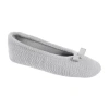 Isotoner Womens Ballerina Slippers In Gray
