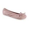 Isotoner Womens Ballerina Slippers In Pink