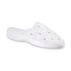Isotoner Womens Clog Slippers In White