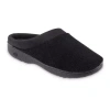 Isotoner Womens Memory Foam Slip-on Slippers In Black