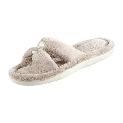 Isotoner Womens Memory Foam Slip-on Slippers In Neutral