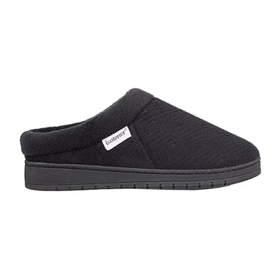 Isotoner Womens Memory Foam Slip-on Slippers In Black