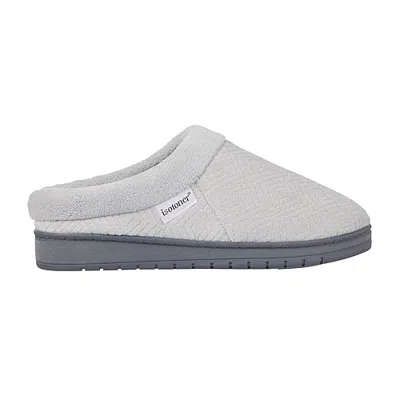 Isotoner Womens Memory Foam Slip-on Slippers In Gray
