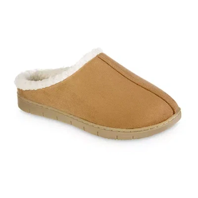 Isotoner Womens Slip-on Slippers In Brown