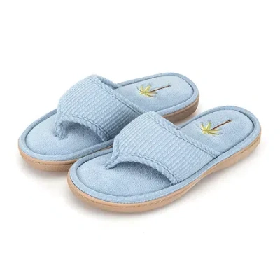 Isotoner Womens Slip-on Slippers In Blue