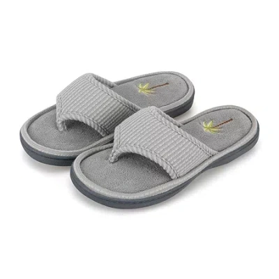 Isotoner Womens Slip-on Slippers In Gray