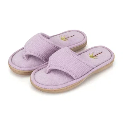 Isotoner Womens Slip-on Slippers In Purple