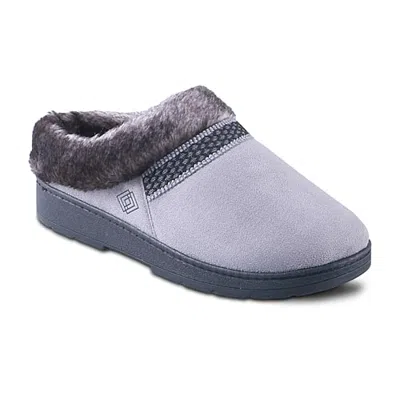 Isotoner Woodlands Womens Clog Slippers In Gray