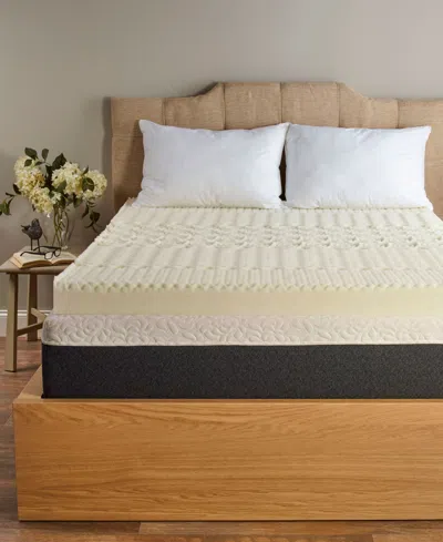 Isotonic 5 Zone 4" Memory Foam Mattress Topper, Queen In Light Beige