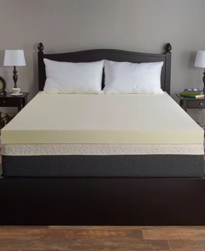 Isotonic Visco 4" Memory Foam Mattress Topper, King In Light Beige
