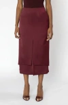 Israella Kobla Aditi Midi Skirt In Burgundy
