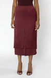 Israella Kobla Aditi Midi Skirt In Burgundy