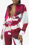 Israella Kobla Andraya Button-up Shirt In Red Print