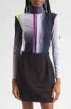Israella Kobla Celeste Stripe Turtleneck Top In Multi
