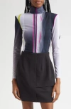 Israella Kobla Celeste Stripe Turtleneck Top In Multi