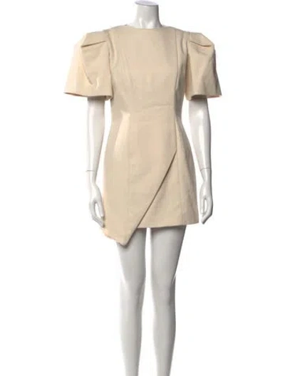 Pre-owned Israella Kobla Crew Neck Mini Dress In Neutral
