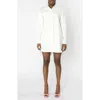 Israella Kobla Freya Long Sleeve Cotton High-low Shirtdress In White