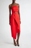 Israella Kobla Leta Cutout Strapless Maxi Dress In Red