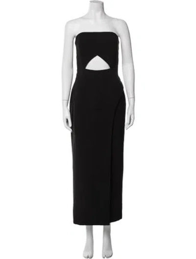 Pre-owned Israella Kobla Strapless Long Dress In Black
