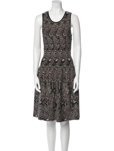 Pre-owned Issa Animal Print Knee-length Dress W/ Tags In Black